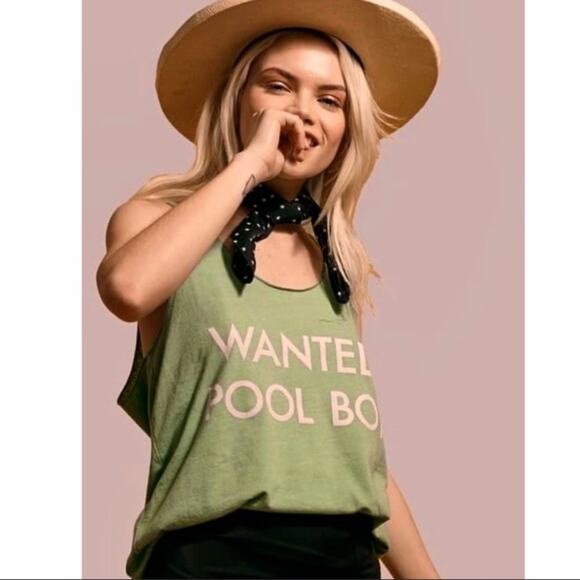 Junk Food Jade Green Wanted Pool Boy Tank XS - Picture 3 of 7